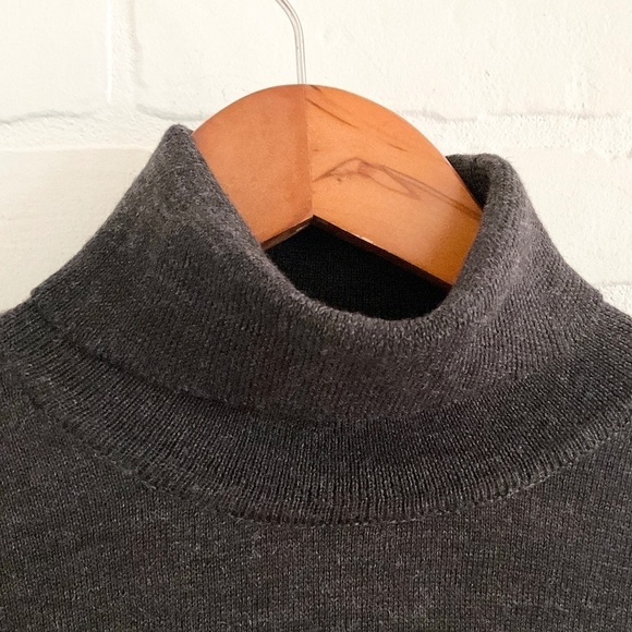 Vintage Men’s Knit Sweater Schiatti for Brisson-Brisson Turtleneck Wool Gray M - Picture 11 of 14